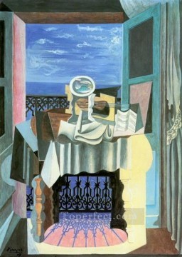 Still life in front of a window in Saint Raphael 1919 Pablo Picasso Oil Paintings